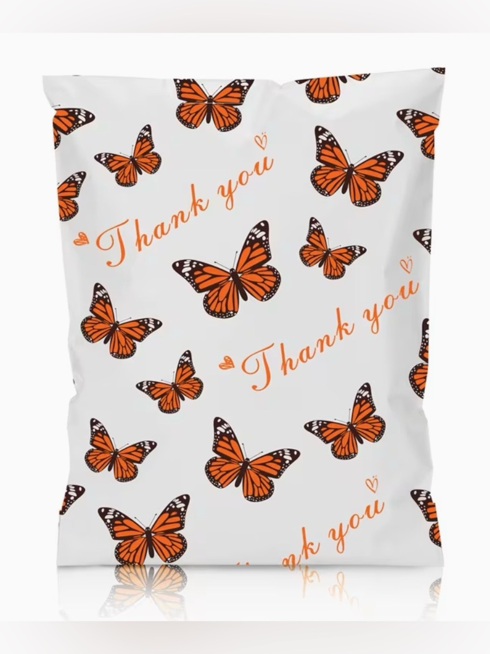 30 6” x 9” Thank You Butterfly Poly Mailers